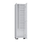 20" White and Black Wood Accent Cabinet With Two Doors