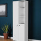 67" White Wood Two Door Pantry Or Storage Closet