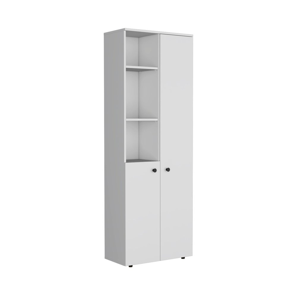 67" White Wood Two Door Pantry Or Storage Closet