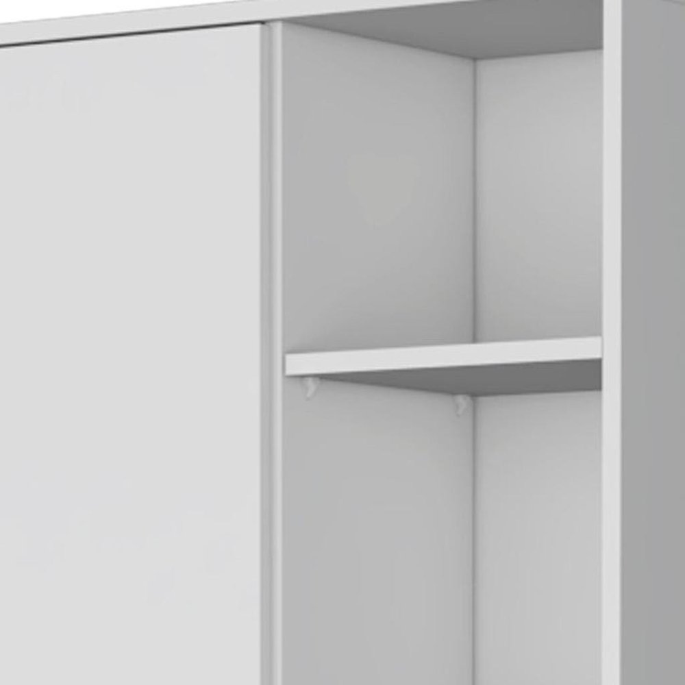 67" White Wood Two Door Pantry Or Storage Closet