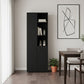 67" Black Wood Two Door Pantry Or Storage Closet