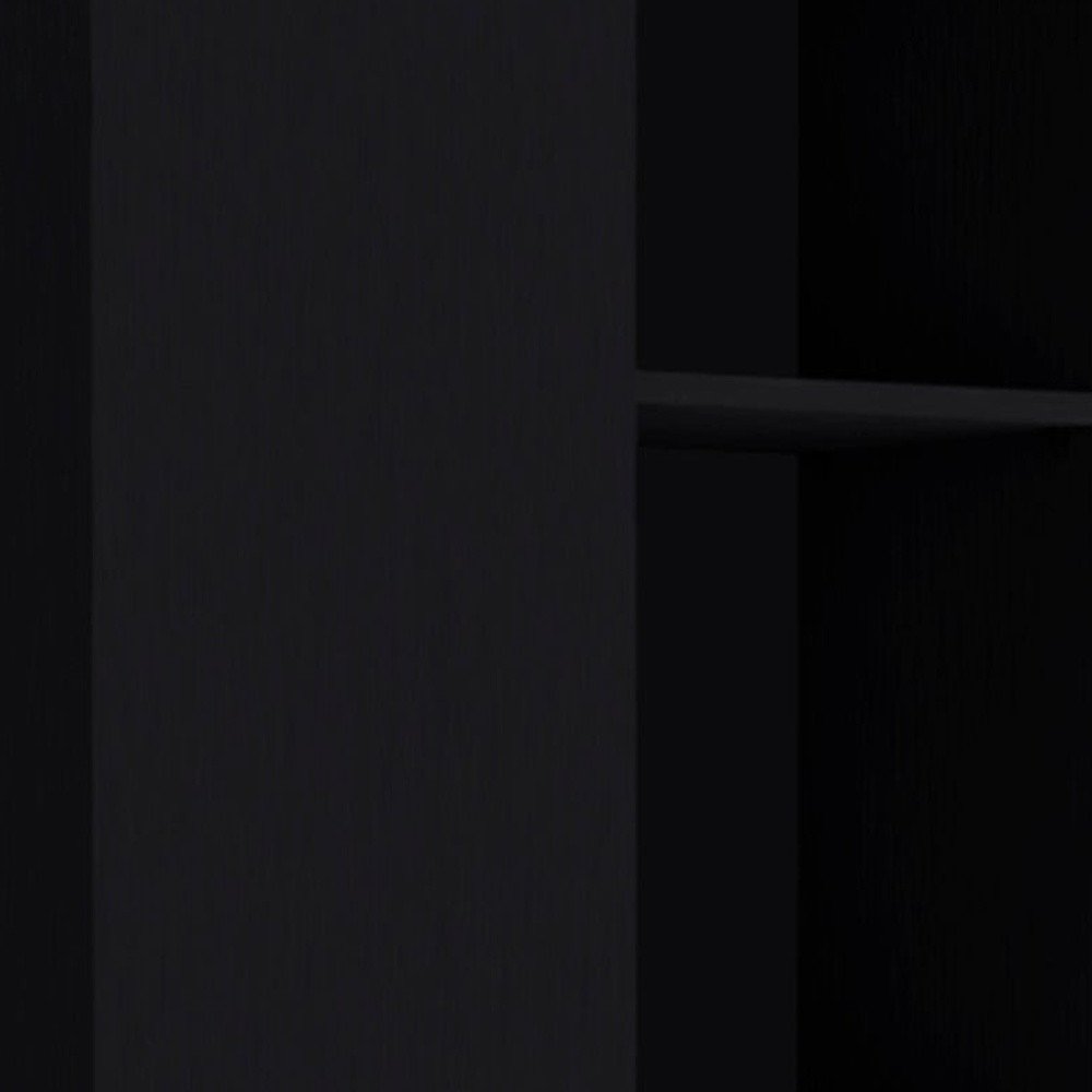 67" Black Wood Two Door Pantry Or Storage Closet