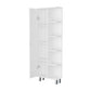 63" White Wood Single Door Pantry Or Storage Closet