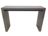 60" Gray Rectangular Wood Bar Table