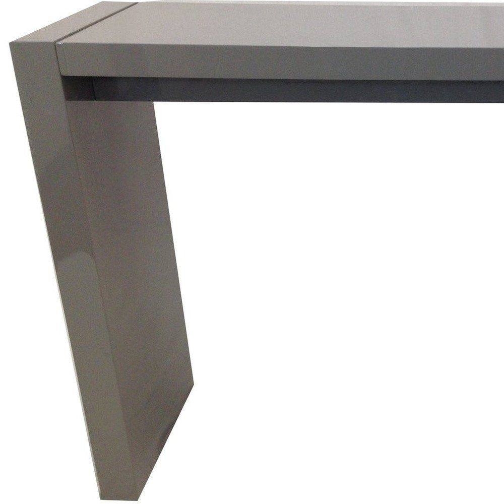 60" Gray Rectangular Wood Bar Table