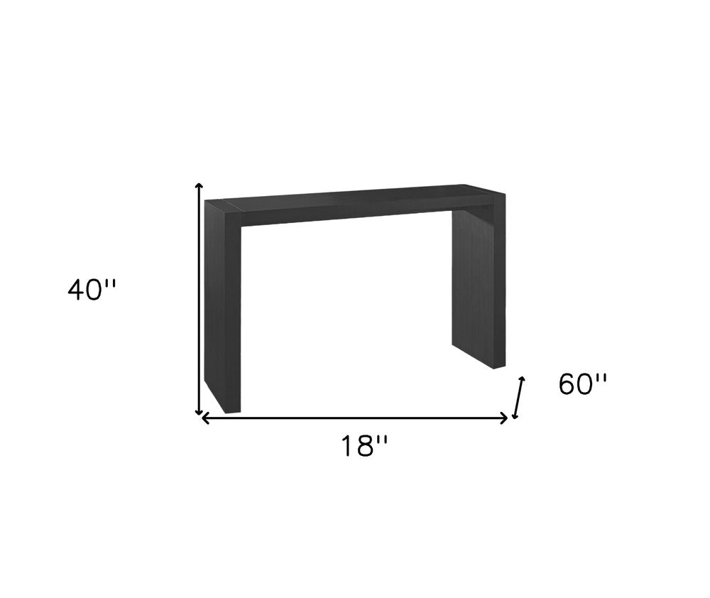 60" Espresso Wood Rectangular Bar Table