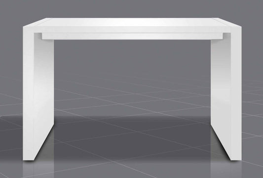 60" White Wood Rectangular Bar Table