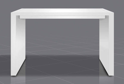 60" White Wood Rectangular Bar Table