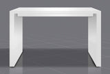 60" White Wood Rectangular Bar Table
