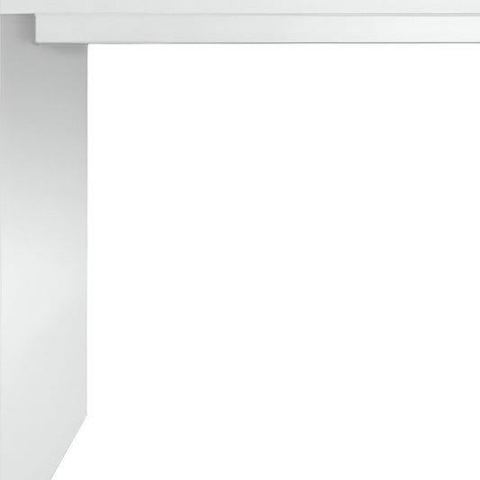 60" White Wood Rectangular Bar Table