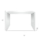 60" White Wood Rectangular Bar Height Bar Table