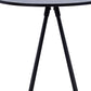 31" Black Rounded Wood and Iron Bar Table