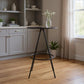 31" Black Rounded Wood and Iron Bar Table