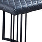 47" Dark Gray and Black Faux Leather Upholstered Dining Bench