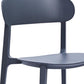 Set of Four Gray Heavy Duty Plastic Dining Side Chairs