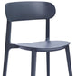 Set of Four Gray Heavy Duty Plastic Dining Side Chairs