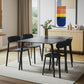 Set of Four Gray Heavy Duty Plastic Dining Side Chairs