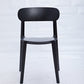 Set of Four Black Heavy Duty Plastic Dining Side Chairs
