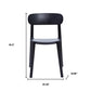Set of Four Black Heavy Duty Plastic Dining Side Chairs
