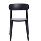 Set of Four Black Heavy Duty Plastic Dining Side Chairs