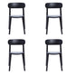 Set of Four Black Heavy Duty Plastic Dining Side Chairs