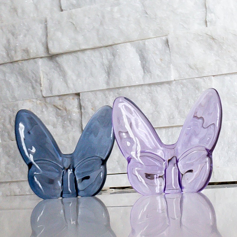 3" Dark Blue Crystal Butterfly Figurine Tabletop Sculpture