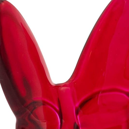 3" Red Crystal Butterfly Figurine Tabletop Sculpture