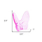 3" Pink Crystal Butterfly Figurine Tabletop Sculpture
