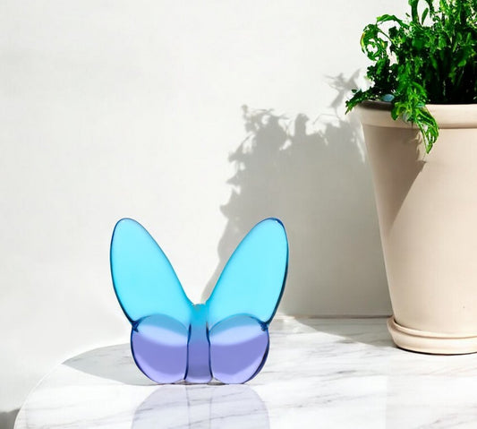 3" Blue and Purple Crystal Butterfly Figurine Tabletop Sculpture