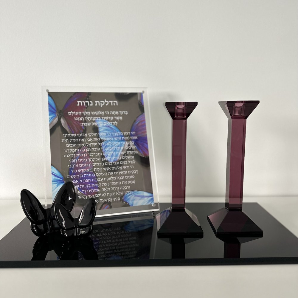 3" Black Crystal Butterfly Figurine Tabletop Sculpture