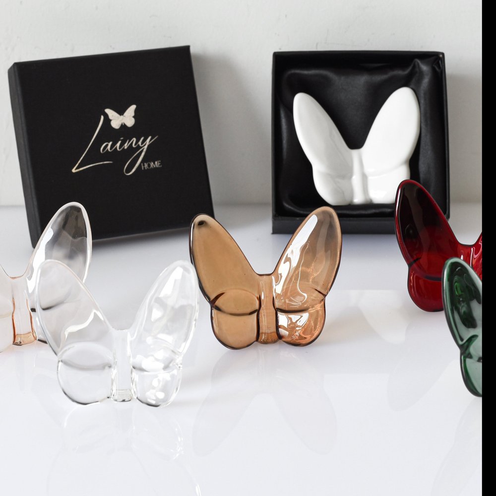 3" Brown Crystal Butterfly Figurine Tabletop Sculpture