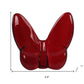 3" Burgundy Crystal Butterfly Figurine Tabletop Sculpture