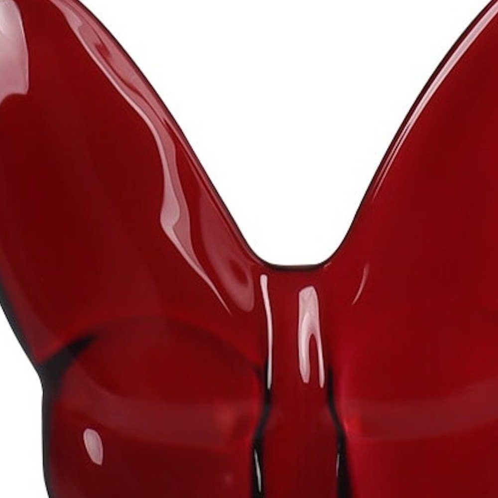 3" Burgundy Crystal Butterfly Figurine Tabletop Sculpture