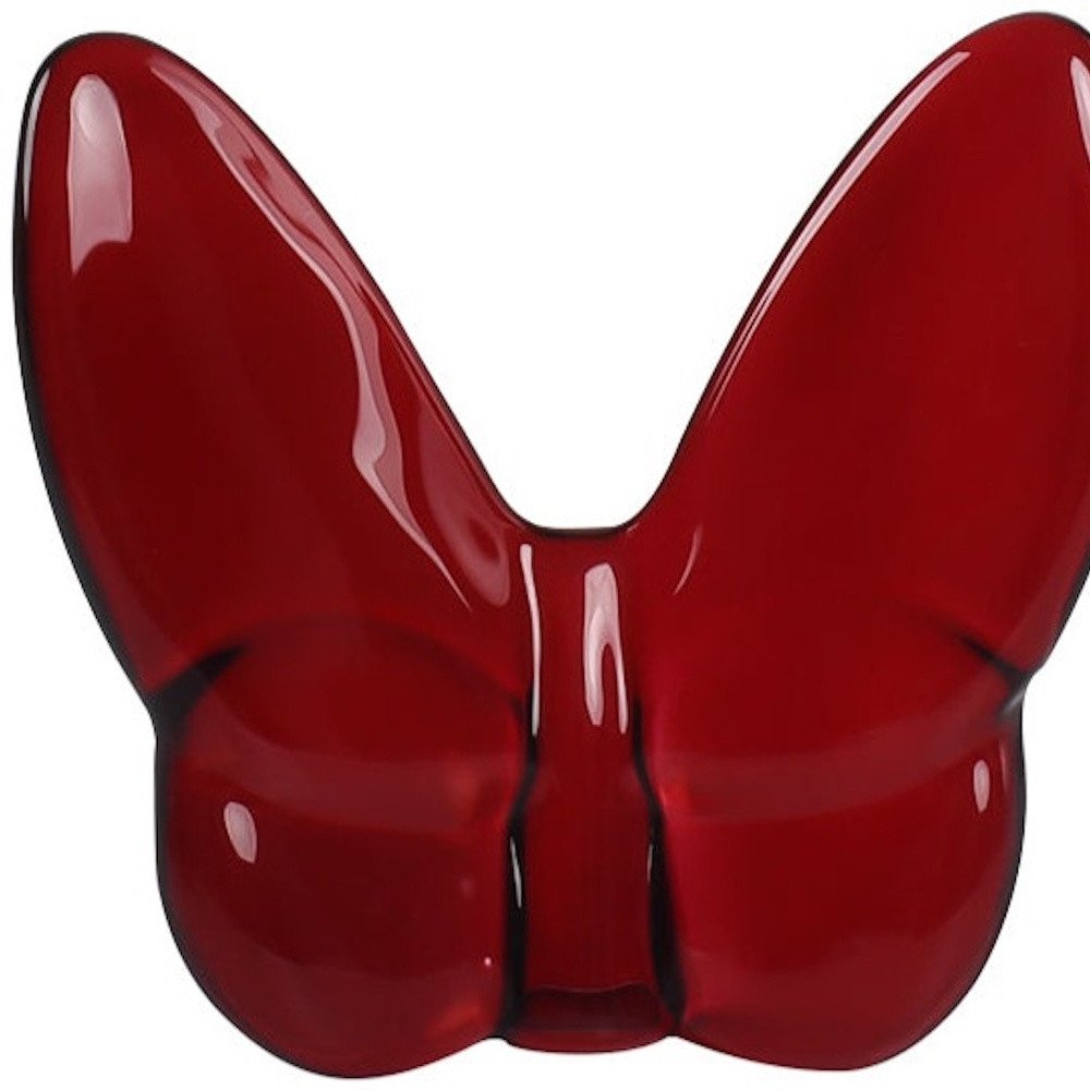 3" Burgundy Crystal Butterfly Figurine Tabletop Sculpture