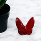 3" Burgundy Crystal Butterfly Figurine Tabletop Sculpture