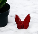 3" Burgundy Crystal Butterfly Figurine Tabletop Sculpture
