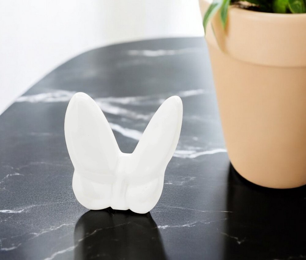 3" White Crystal Butterfly Figurine Tabletop Sculpture