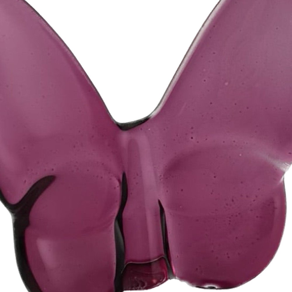 3" Plum Crystal Butterfly Figurine Tabletop Sculpture