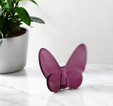3" Plum Crystal Butterfly Figurine Tabletop Sculpture
