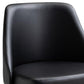 Black and Gold Faux Leather Adjustable Height Swivel Rolling Office Chair