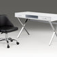 Black and Silver Faux Leather Adjustable Height Swivel Rolling Office Chair
