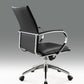 Black and Silver Adjustable Height Swivel Rolling Office Chair