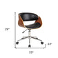 Brown Black and Silver Adjustable Height Swivel Rolling Office Chair