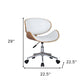 Brown White and Silver Adjustable Height Swivel Rolling Office Chair