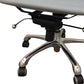 Gray and Silver Faux Leather Adjustable Height Swivel Rolling Office Chair