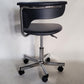 Black and Silver Adjustable Height Swivel Rolling Conference Office Chair