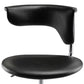 Black and Silver Adjustable Height Swivel Rolling Conference Office Chair