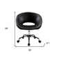 Black and Silver Faux Leather Adjustable Height Swivel Rolling Office Chair