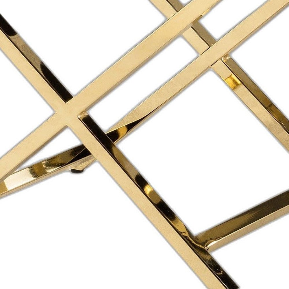 21" White and Gold Faux Leather Vanity Chair