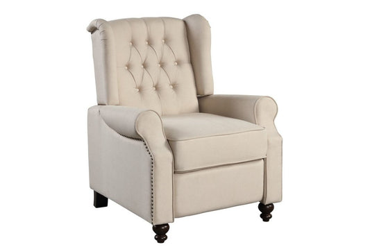 31" Beige Microfiber Manual Club Recliner